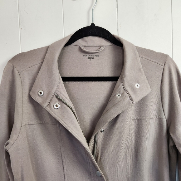 Eileen Fisher Full Zip Sweatshirt Jacket Minimalist Athleisure Activewear small - Picture 4 of 11